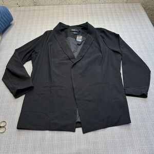 New Torrid Studio Classic Shawl Collar Blazer 2X Black Crepe Woven Career Office